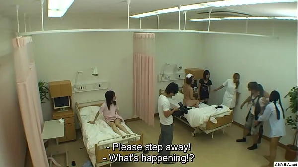 Japanese CMNF naked hospital prank TV show