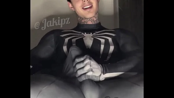 Jakipz Strokes His Massive Cock In Super Hero Costumes Before Shooting A Huge Load