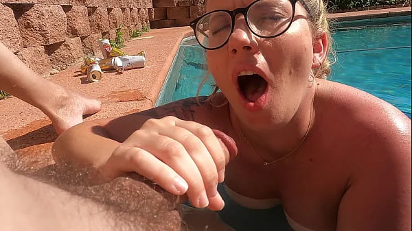 she swam over and started sucking my cock in front of everybody