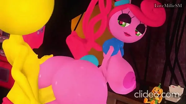 Mommy long legs plays with her new friend