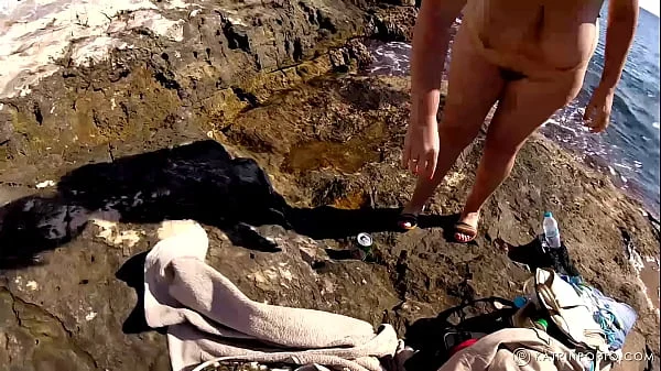 BBW with hairy pussy nude in public