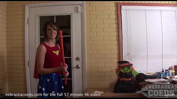 gorgeous hot chick halloween costume and fucking her jack o lantern pumpkin