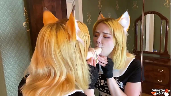 Redhead Deepthroat Big Cock and Sex Toy and Doggystyle Fuck