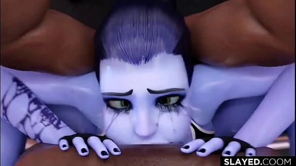 Widowmaker and heavy loads in the gym with BBC (Compilation) non-human & alien girl