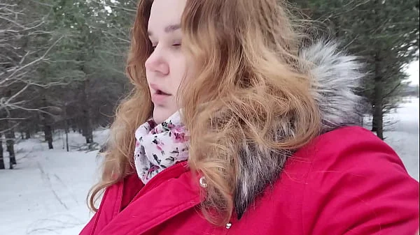 POV Facial Sexy student sucks cock in the park and plays with cum on her big tits and cute face