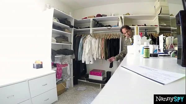 Boss Catches New Nanny Amia Miley Rubbing Her Pussy Instead Of Working