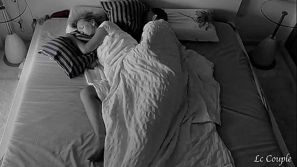 Amateur couple morning sex was recorded with hidden cam in their bedroom