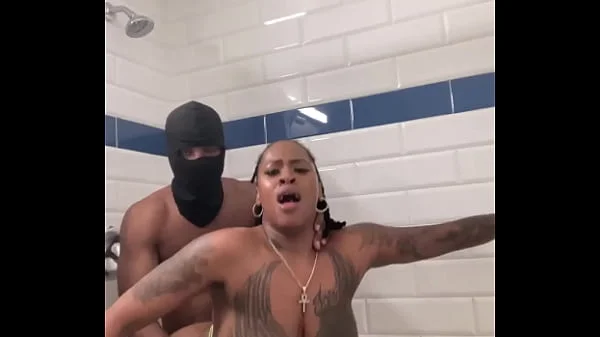 Busty chick Marrijanee gets fucked in her ass in shower!