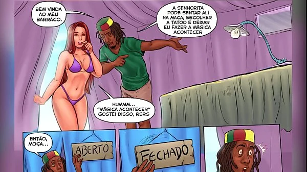 História em Quadrinho Pornô (Cartoon HQ) - Um Dia na Praia - As Patricinhas - Câmera Caseira