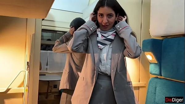 The guilty train conductor offered a premium service to the passenger - Anal and Cumwalk