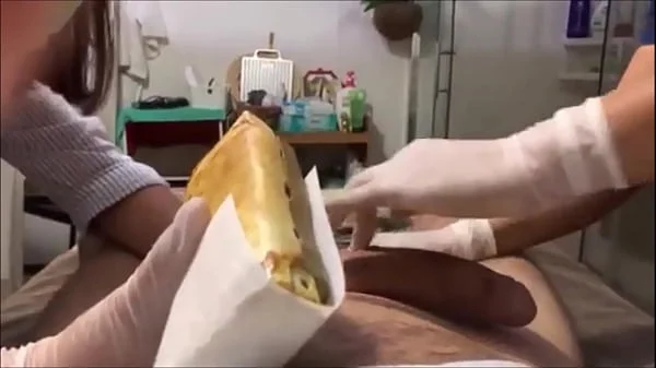 Falangmann 4 Hand Happy Ending Massage, Wax, and Fuck - MrHappyEndings dot com for More Exclusive Asian Massage Videos