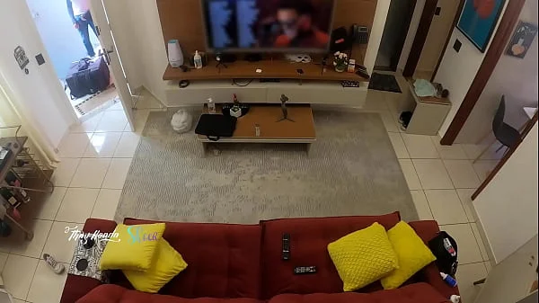 Hot wife Thay Ksada was recognized by the delivery man, she lets him suck her on the living room sofa - with English subtitles - teaser