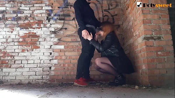 Fucked her BF in an abandoned building (Pegging)