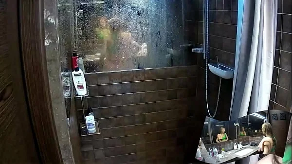 Voyeur Shower bathroom - 2 girlfriend showering together