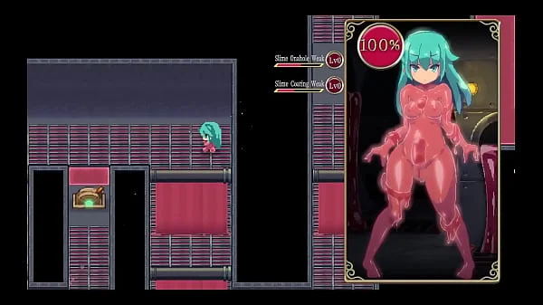 Mage Kanades Futanari Dungeon Quest [ Hentai Game PornPlay ] Ep.3 latex slime suit is pumping her tiny futa cock