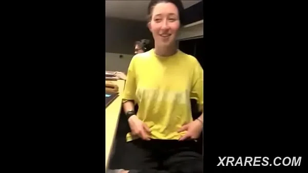 Real Slut Flashes her Tits and Rubs My Hard Cock During Class