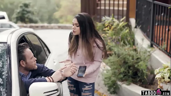 Teen tourist Athena Faris in an Airbnb in Germany with a much older guy