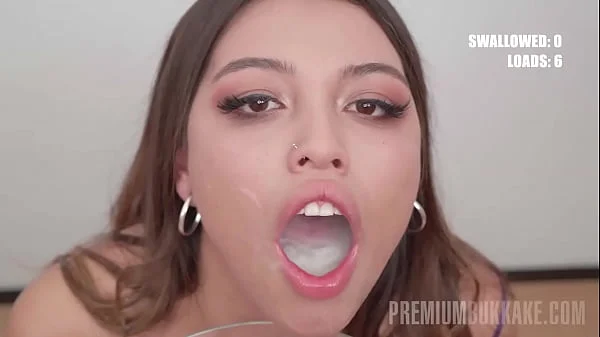 PremiumBukkake - Camila Palmer swallows 66 huge mouthful cumshots