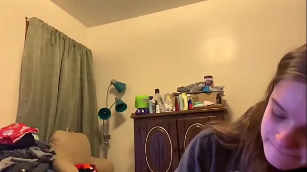 Cute lesbian bestfriend  comes into my room to suck me off