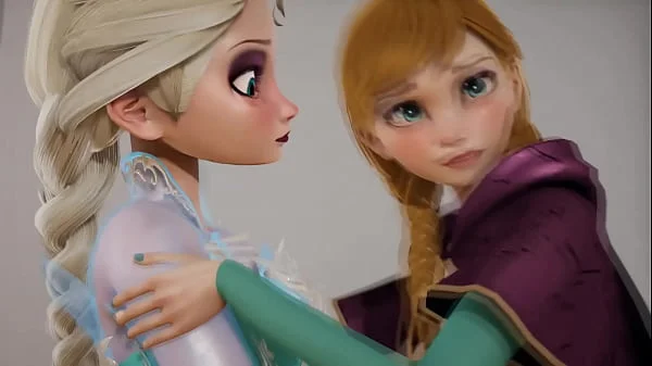 Frozen - Elsa watches Anna's masturbation