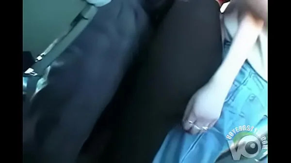 Busty girl groped on the Bus by an old man !
