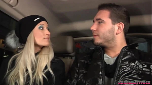 Uma and Jena picking up stranger on the streets to have sex in the car, facial cum included