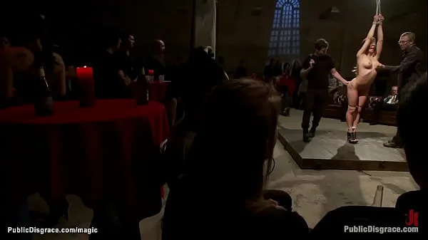 Slut bound and gangbanged in public