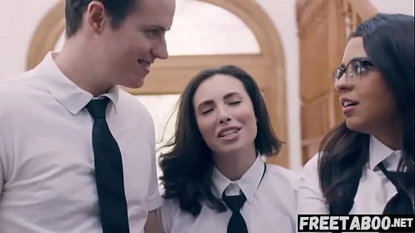 Evil Step Siblings Invites A Smart Girl From Class To Do The Homework & Decide To Take Turns On Her - Full Movie On FreeTaboo.Net