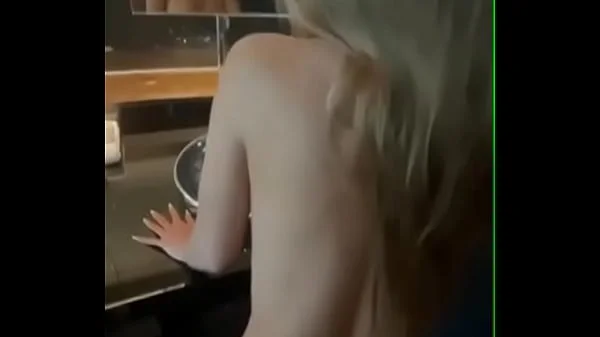 Super hot horny blonde girlfriend gets cum inside her tight wet pussy in bathroom
