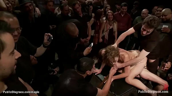 Slave dp ffm banged in public