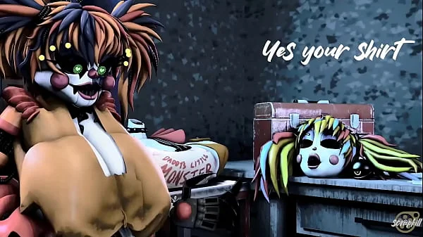 Fnaf Scrap.B Foursome w/Blowjob