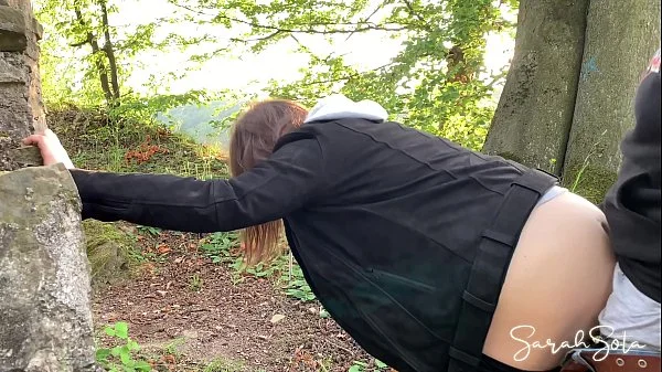 Public blowjob and fuck on a sightseeing tour - we nearly got caught