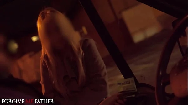 Horny masked spinner gets a big fat dick in her tight ass in the back of a van